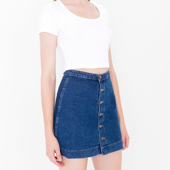 American Apparel Dresses & Skirts - American Apparel button up Denim skirt high waist